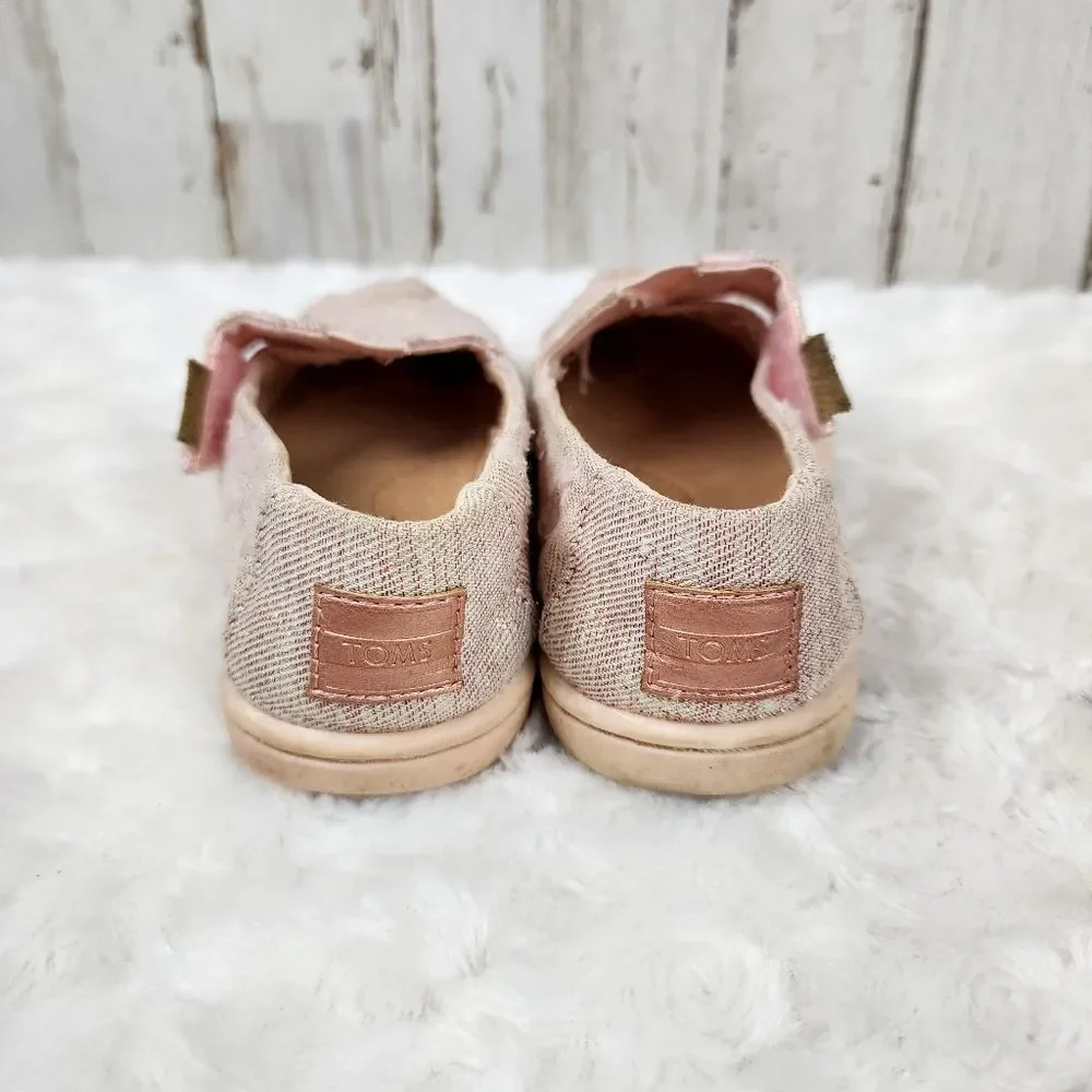 Toms Alpargata Pink Flats Size T7